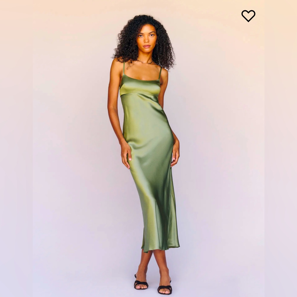 Reformation Nwt Kailyn Silk Dress 8
